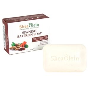 Spanish Saffron Shea Olein Natural Soap 5 oz Bar With Prickly Pear Seed
